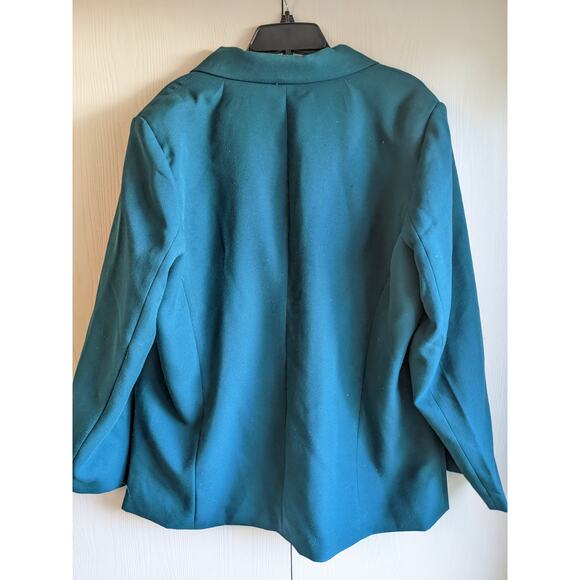 Blair Women's Teal Polyester Single-Button Blazer Size 20W - Picture 2 of 4